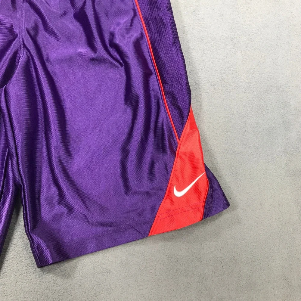 Nike Basketball Shorts Boys Large Purple Orange Athletic Workout Youth Kids